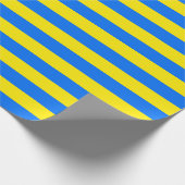 Gelbe und blaue Streifen Geschenkpapier (Ecke)