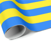 Gelbe und blaue Streifen Geschenkpapier (Rolleneckpunkt)