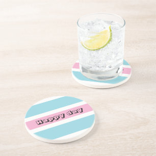 Gelbe und blaue Streifen Getränkeuntersetzer