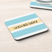 Gelbe und blaue Streifen Getränkeuntersetzer (Linke Seite)