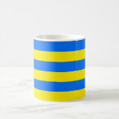 Gelbe und blaue Streifen Kaffeetasse (Mittel)