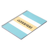 Gelbe und blaue Streifen Notizblock (Linke Seite)