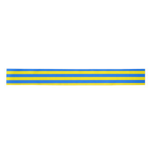 Gelbe und blaue Streifen Satinband