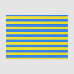 Gelbe und blaue Streifen Seidenpapier