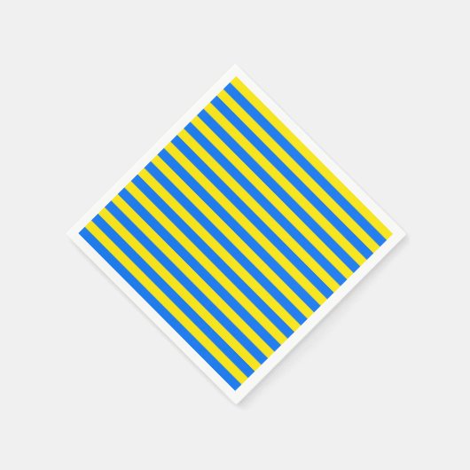 Gelbe und blaue Streifen Serviette (Ecke)