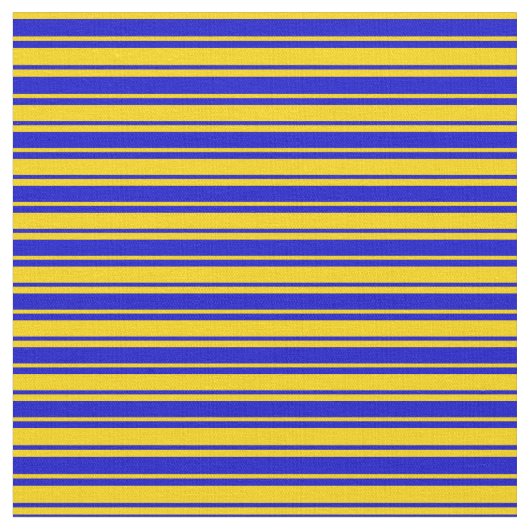 Gelbe und blaue Streifen Stoff (Nahaufnahme)