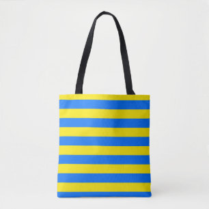 Gelbe und blaue Streifen Tasche