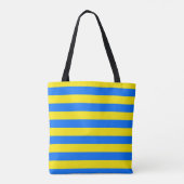 Gelbe und blaue Streifen Tasche (Rückseite)