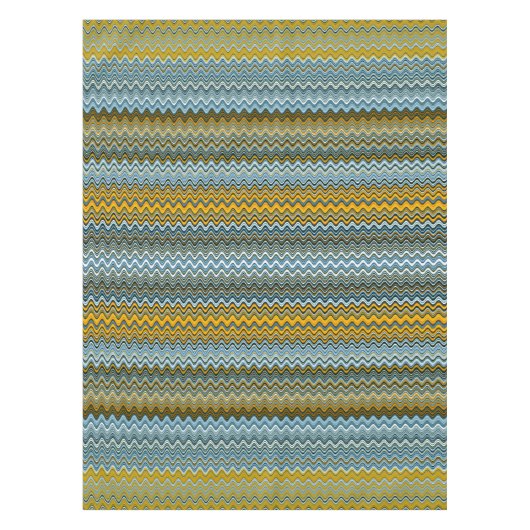 Gelbe und blaue Streifen Tischdecke (Vorderseite)
