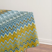 Gelbe und blaue Streifen Tischdecke (Beispiel)
