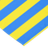 Gelbe und blaue Streifen Tischdecke (Schrägansicht)