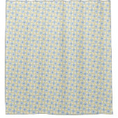 Gelbe und blaue Tile Duschvorhang (Vorderseite)