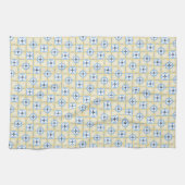 Gelbe und blaue Tile Geschirrtuch (Horizontal)
