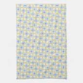 Gelbe und blaue Tile Geschirrtuch (Vertikal)