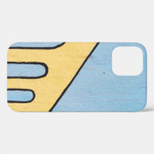 Gelbe und blaue Wanddekor Case-Mate iPhone Hülle (Rückseite (Horizontal))