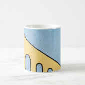 Gelbe und blaue Wanddekor Kaffeetasse (Mittel)