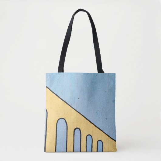Gelbe und blaue Wanddekor Tasche (Vorderseite)