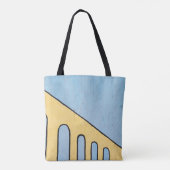 Gelbe und blaue Wanddekor Tasche (Rückseite)