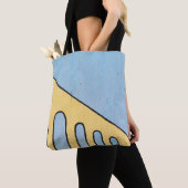 Gelbe und blaue Wanddekor Tasche (Von Nahem)
