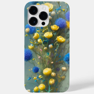 GELBE UND BLAUE WATERCOLOR-BLUME Case-Mate iPhone 14 PRO MAX HÜLLE