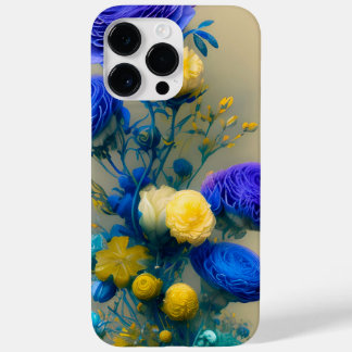 GELBE UND BLAUE WATERCOLOR-BLUME Case-Mate iPhone 14 PRO MAX HÜLLE