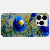 GELBE UND BLAUE WATERCOLOR-BLUME Case-Mate iPhone HÜLLE (Rückseite (Horizontal))