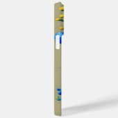 GELBE UND BLAUE WATERCOLOR-BLUME Case-Mate iPhone HÜLLE (Rückseite / Rechts)