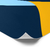 Gelbe und blaue Wellenformen Poster (Ecke)