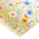 Gelbe und blaue Wildblume Kurzer Tischläufer (Ecke)