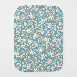 Gelbe und blaue wirbelnde Blume Baby Spucktuch