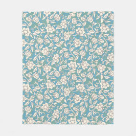 Gelbe und blaue wirbelnde Blume Fleecedecke