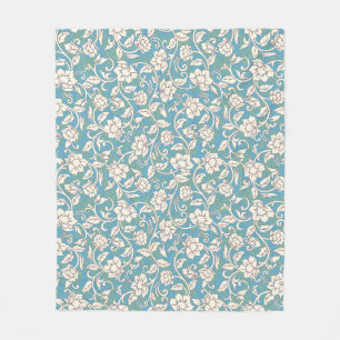 Gelbe und blaue wirbelnde Blume Fleecedecke