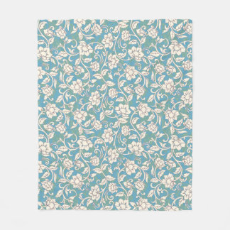 Gelbe und blaue wirbelnde Blume Fleecedecke