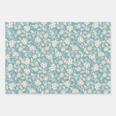 Gelbe und blaue wirbelnde Blume Geschenkpapier Set (Vorderseite 3)