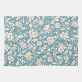 Gelbe und blaue wirbelnde Blume Geschirrtuch (Horizontal)