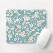 Gelbe und blaue wirbelnde Blume Mousepad (Mit Mouse)