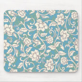 Gelbe und blaue wirbelnde Blume Mousepad (Vorne)