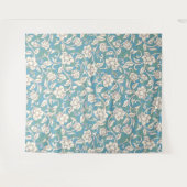 Gelbe und blaue wirbelnde Blume Wandteppich (Vorderseite (Horizontal))