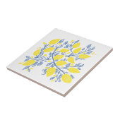 Gelbe und blaue Zitronenschale Fliese (Seite)