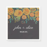 Gelbe und braune Blütenstände und Rose Hochzeiten