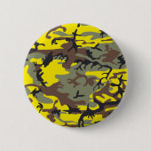Gelbe und braune Camouflage, Militär, Armee Button (Vorderseite)