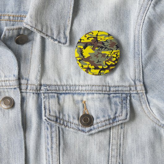 Gelbe und braune Camouflage, Militär, Armee Button (Beispiel)