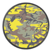 Gelbe und braune Camouflage, Militär, Armee Eishockey Puck (Vorderseite)