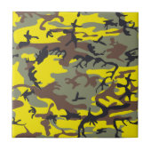 Gelbe und braune Camouflage, Militär, Armee Fliese (Vorderseite)