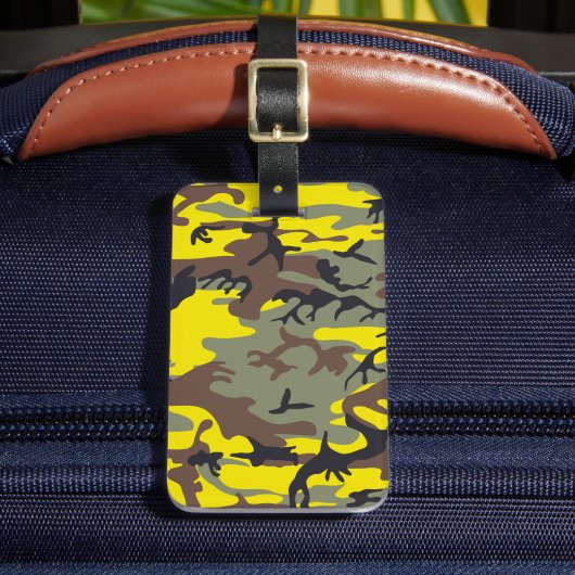 Gelbe und braune Camouflage, Militär, Armee Gepäckanhänger (Vorderseite Insitu 2)