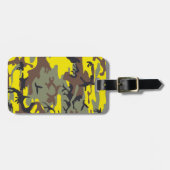 Gelbe und braune Camouflage, Militär, Armee Gepäckanhänger (Vorderseite horizontal)