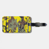 Gelbe und braune Camouflage, Militär, Armee Gepäckanhänger (Rückseite horizontal)