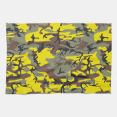 Gelbe und braune Camouflage, Militär, Armee Geschirrtuch (Horizontal)