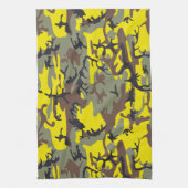 Gelbe und braune Camouflage, Militär, Armee Geschirrtuch (Vertikal)