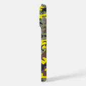 Gelbe und braune Camouflage, Militär, Armee iPhone Hülle (Linke Seite)